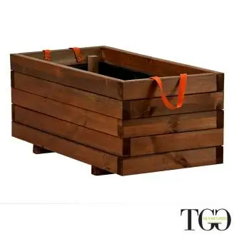 Ortiera in legno Hortus in legno per esterno color castagno 45 x 90 x 39 cm