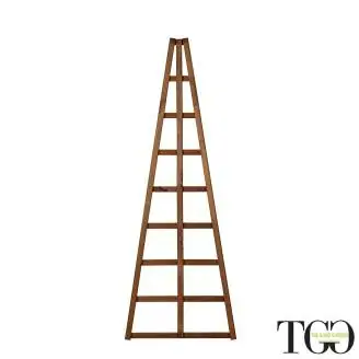 Griglia in legno per esterno Hortus piramidale color castagno 60 x 150 cm confezione da 2 pezzi