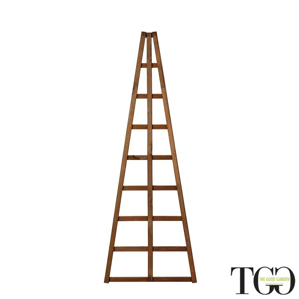 Griglia in legno per esterno Hortus piramidale color castagno 60 x 150 cm confezione da 2 pezzi