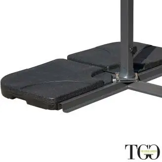 Ombrelloni - Ombrellone 3x3 inclinabile in alluminio Positano