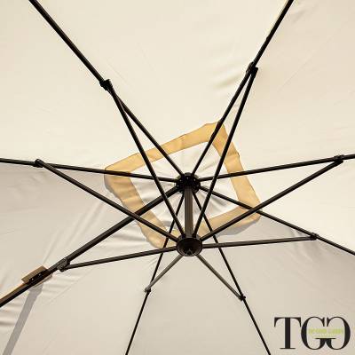 Ombrellone da giardino quadrato inclinabile 3x3 in alluminio RAVELLO