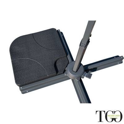 Ombrellone da giardino quadrato inclinabile 3x3 in alluminio RAVELLO