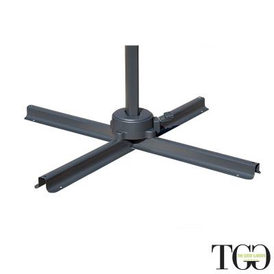 Ombrellone da giardino quadrato inclinabile 3x3 in alluminio RAVELLO