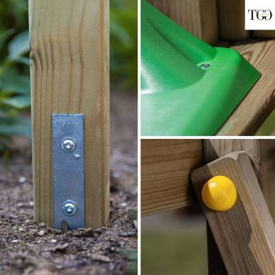 Scivolo e Altalena in legno Fungoo Carol 2 gioco in legno per giardino