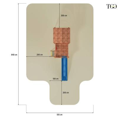 Casetta in legno con scivolo MyHOUSE FREE TIME BEACH gioco in legno per giardino