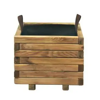 Fioriera in legno per giardino e terrazzo Cubo 40 x 40 cm