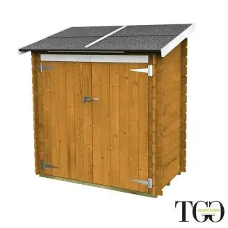 Ripostiglio in legno Berto Addossato color Larice con porta doppia 155x85 cm