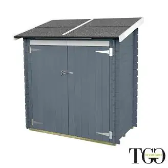 Ripostiglio in legno Berto Addossato color Grigio con porta doppia 155x85 cm