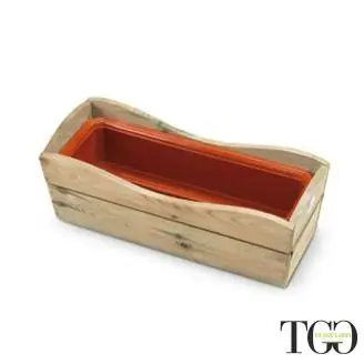 Vaso in legno per esterno Sound Naturale 21 x 54,5 x 19,5 cm
