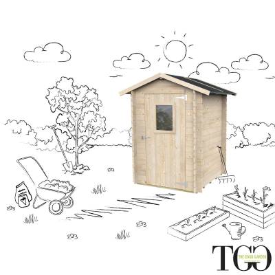 Casetta in legno da giardino 1,5x1,5 m Jack