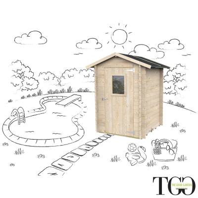 Casetta in legno da giardino 1,5x1,5 m Jack