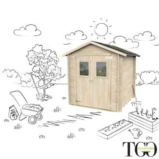 Casette in legno - Casetta in legno 2x2,5 Per Attrezzi Jack con por...