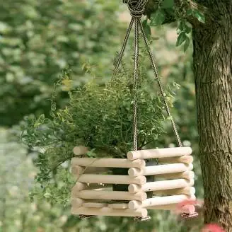 Portavaso pensile in legno Sesamo 25 x 25 x 20 cm