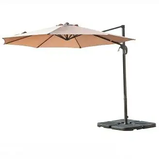 Ombrelloni - Ombrellone 3x3 inclinabile in alluminio Positano