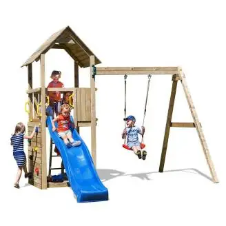 Scivolo e Altalena in legno Fungoo® Carol 2 gioco in legno per giardino