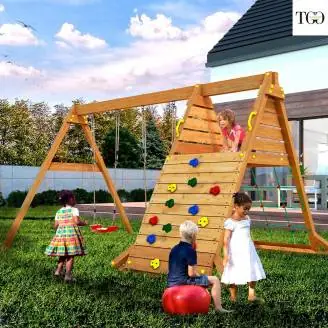 Altalena e Arrampicata in legno Fungoo SPIDER King gioco in legno per giardino