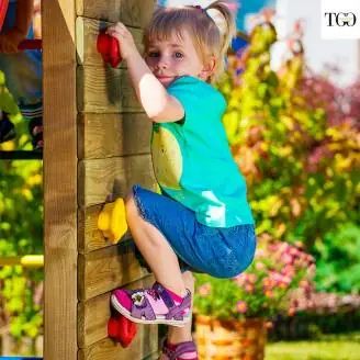 Altalena e Scivolo Parco giochi con casetta Fungoo FLAPPI giochi da giardino in legno