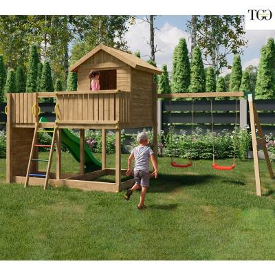 Casetta con Scivolo Fungoo GALAXY L2S giochi da giardino in legno