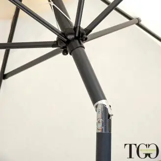 Ombrelloni - Ombrellone 3x3 inclinabile in alluminio Amalfi complet...