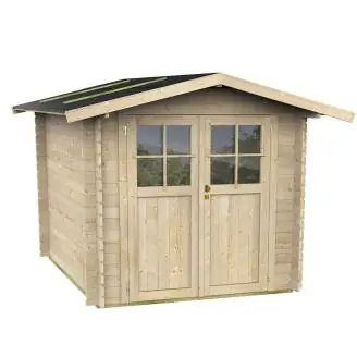 Casetta in legno Per Attrezzi Willa 1 con porta doppia finestrata 215x180 cm