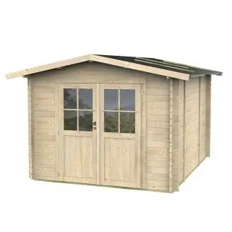 Casetta in legno 2,5x2,5 Per Attrezzi Willa  con porta doppia finestrata 249x249 cm