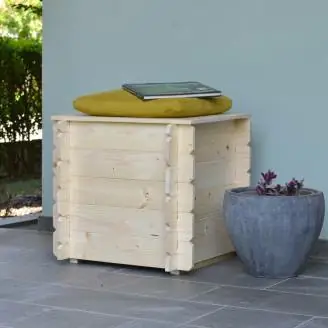 Arredo da esterno - Baule Cassapanca in legno da esterno Gaia 60x60...