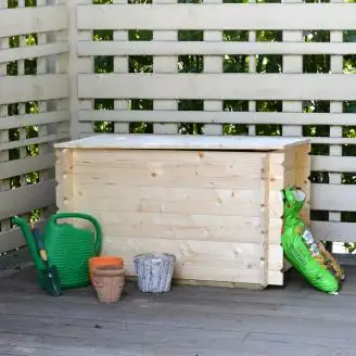 Baule Cassapanca in legno da esterno Giunone 98X60X54H CM