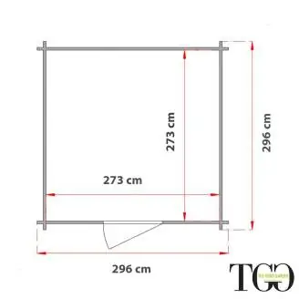Casetta in legno da giardino Carlotta 3x3 m con Porta Doppia Finestrata - PAVIMENTO OPZIONALE