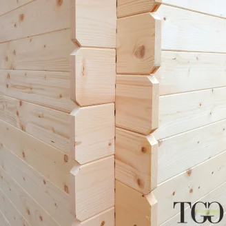 Casetta in legno da giardino Carlotta 3x3 m con Porta Doppia Finestrata - PAVIMENTO OPZIONALE