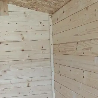 Casetta in legno da giardino Carlotta 3x3 m con Porta Doppia Finestrata - PAVIMENTO OPZIONALE