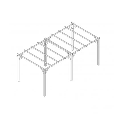 Lumina - Pergola da Giardino 3x6 in Legno