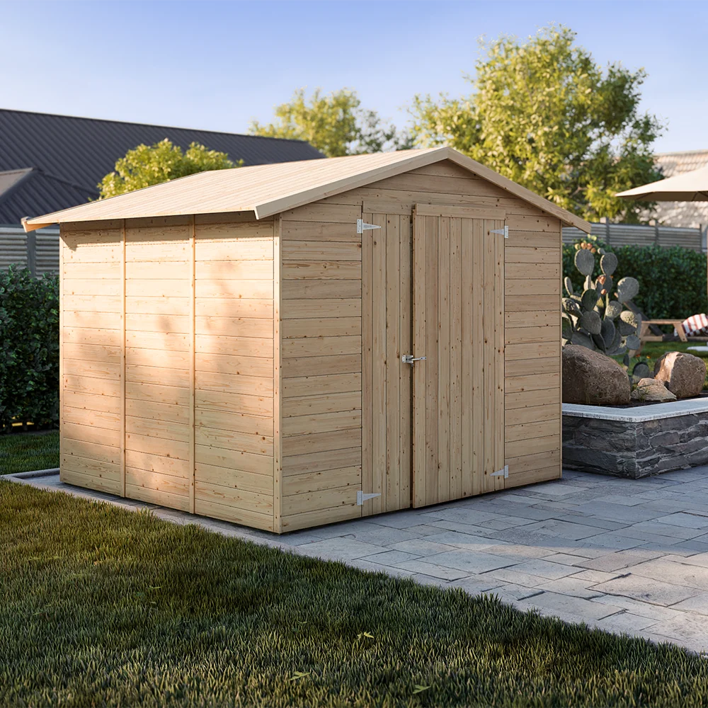 Casetta in legno da giardino Lady 2.5x2.5 cm personalizzabile spessore 19mm