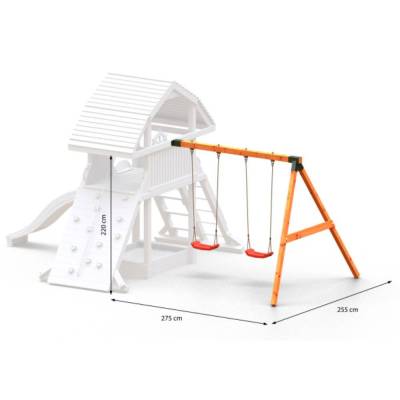 Fungoo GIANT MOVE RED gioco in legno con scivolo altalena e arrampicata