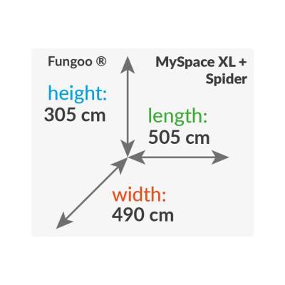Fungoo My_SPACE_XL Spider parco giochi da giardino in legno