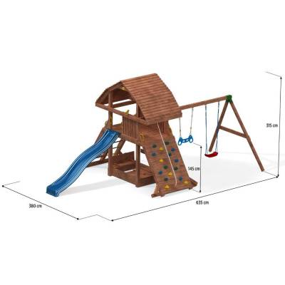 Casetta da giardino per bambini con scivolo Fungoo SET GIANT MOVE BEACH