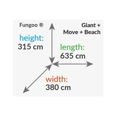 Casetta da giardino per bambini con scivolo Fungoo SET GIANT MOVE BEACH