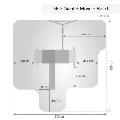 Casetta da giardino per bambini con scivolo Fungoo SET GIANT MOVE BEACH
