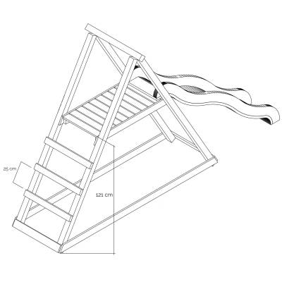 Giochi da giardino - Scivolo in Legno per Giardino Gioco Happy2