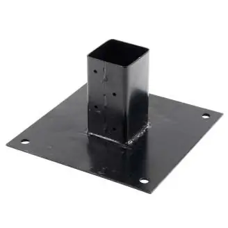 Supporto per palo 6x6 cm in acciaio nero