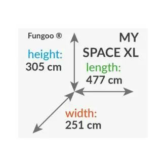 Casetta da giardino per bambini Fungoo MY SPACE XL  con Scivolo