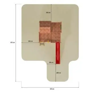 Casetta da giardino per bambini Fungoo MY SPACE XL  con Scivolo