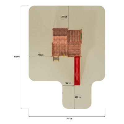 Casetta da giardino per bambini Fungoo MY SPACE XL  con Scivolo