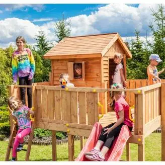 Casetta da giardino per bambini Fungoo MY SPACE XL  con Scivolo