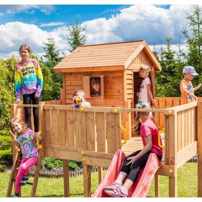 Casetta da giardino per bambini Fungoo MY SPACE XL  con Scivolo