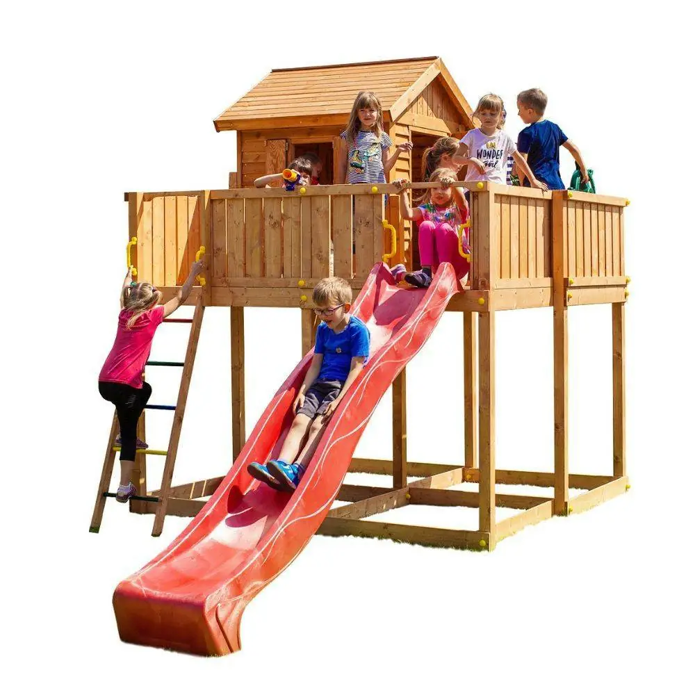 Casetta da giardino per bambini Fungoo MY SPACE XL  con Scivolo