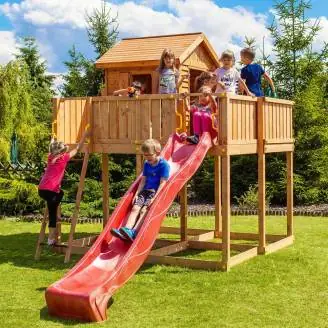 Casetta da giardino per bambini Fungoo MY SPACE XL  con Scivolo