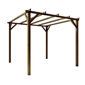 Arboris - Pergola da Giardino 3x3 in Legno Colore Noce