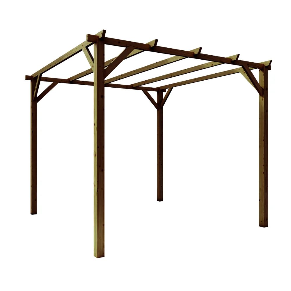 Arboris - Pergola da Giardino 3x3 in Legno Colore Noce