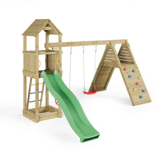 Casetta in legno con scivolo Fungoo FLEPPI KDI