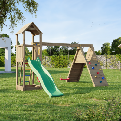 Casetta in legno con scivolo Fungoo FLEPPI KDI